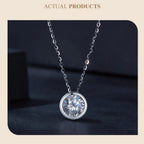Carat Bazel Moissanite Necklace 925 Sterling Silver
