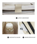 BAGSMART Tote University Eco Canvas Handbags