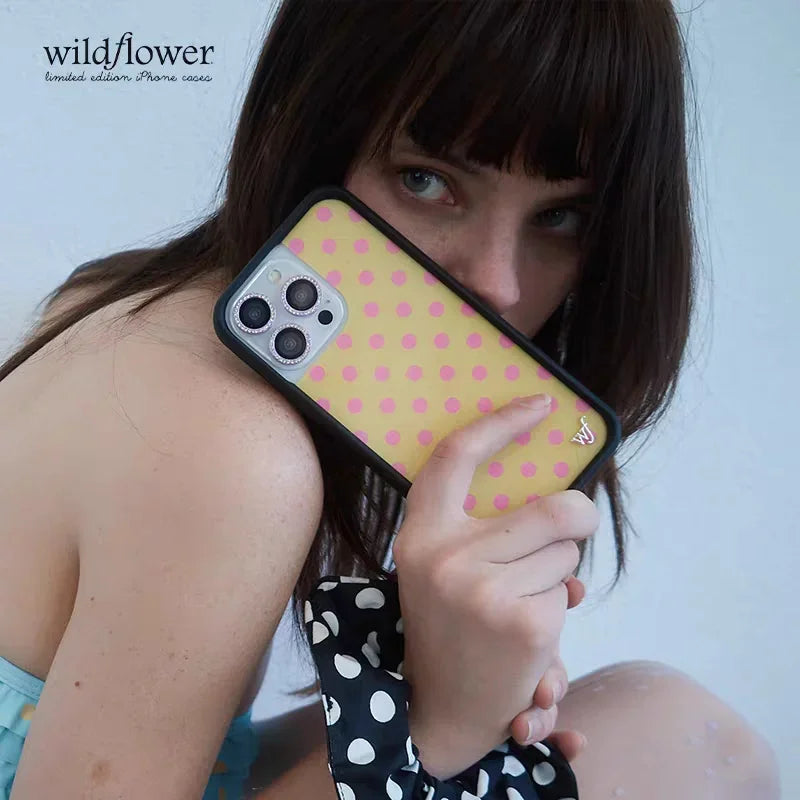 Wildflower 3D Cute Polka Dot iPhone Case Wave Point Cover