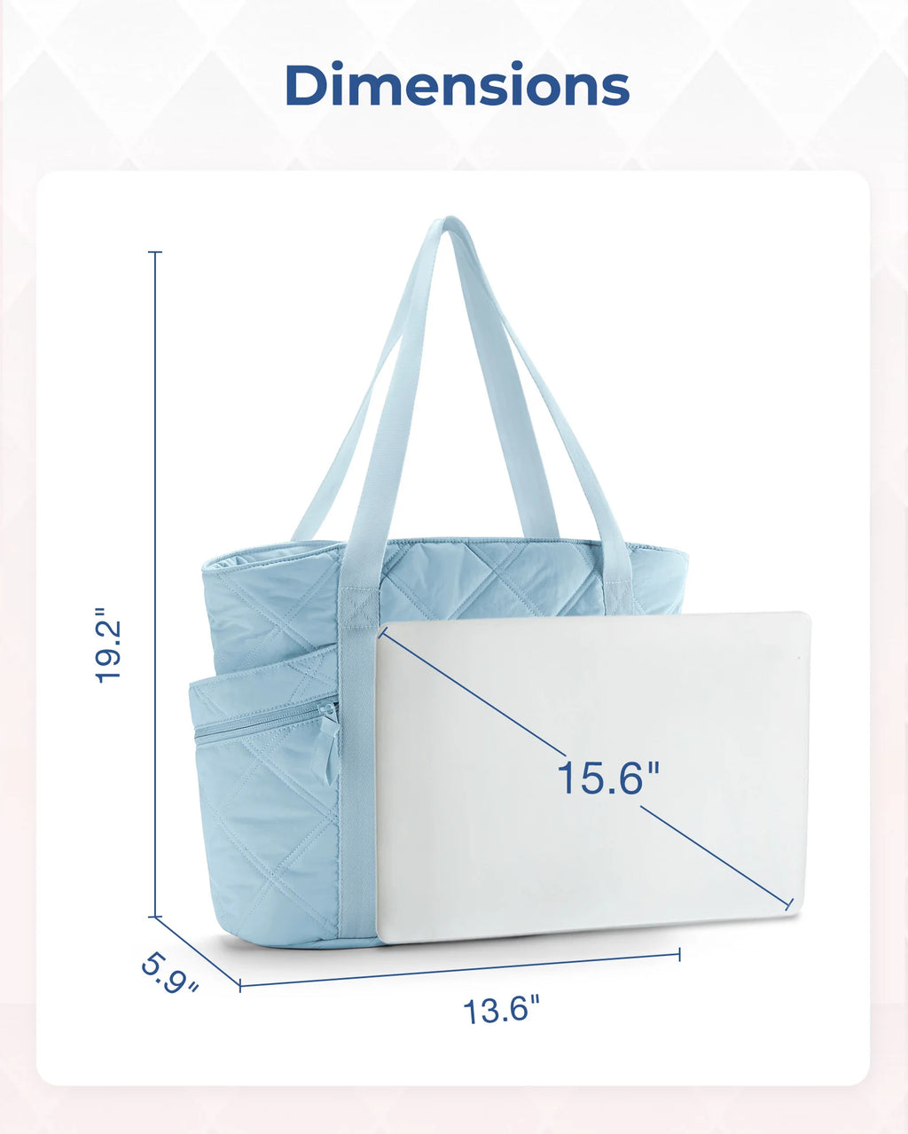 BAGSMART Tote Bag, Puffer Tote Bag