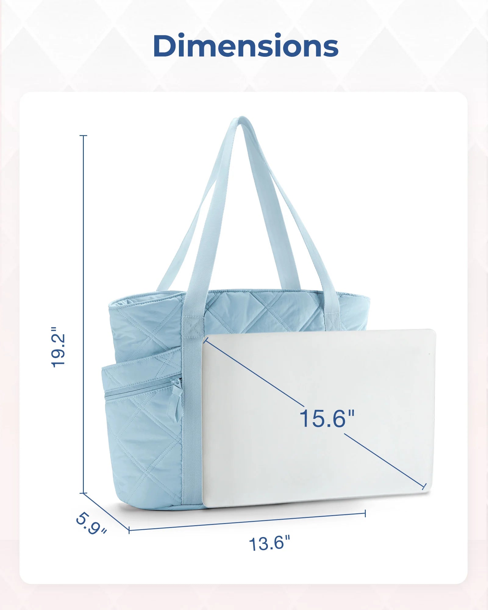 BAGSMART Tote Bag, Puffer Tote Bag