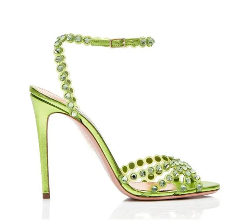 Sequined Crystal Spike High heels