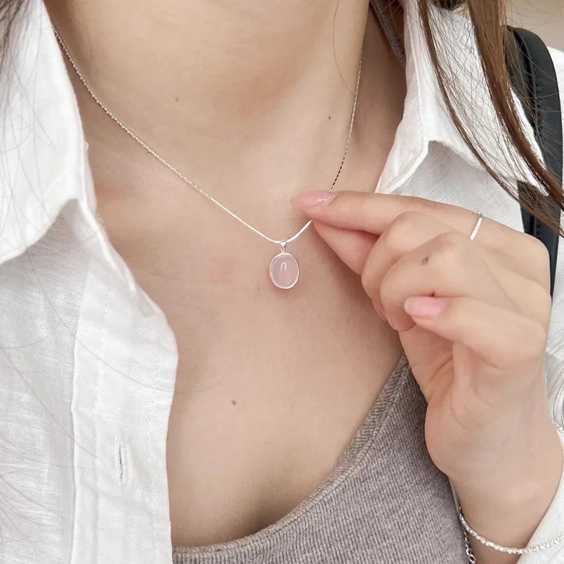925 Silver Pearl Simple Elegant Thin Chain Pendant Necklace
