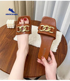 2023 New Summer Women's Slippers Roman Fashion Designer Flat Sandals Latex Soft Sole Shoes Female Breathable Beach Flip-flops - Imbasat