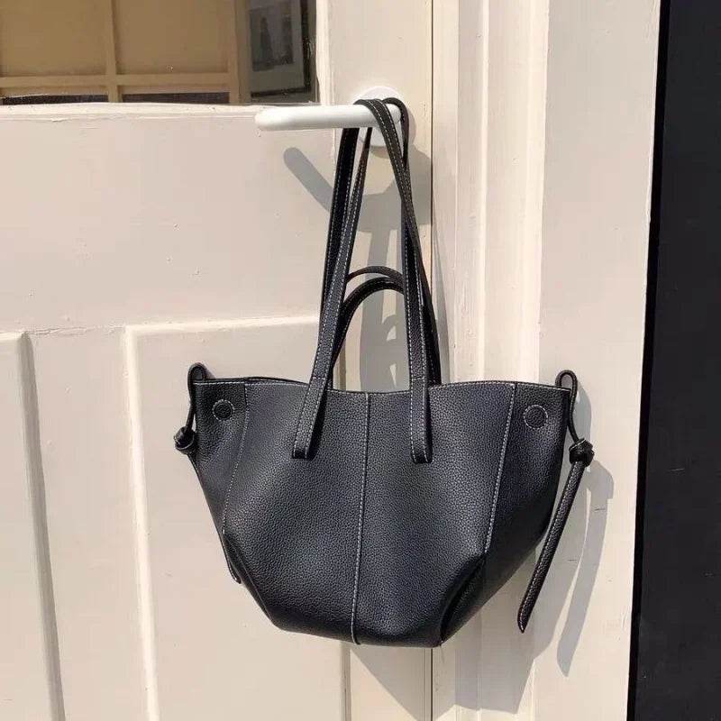 New2024 PU Leather Tote Large Capacity Women's Senior Sense Shoulder Underarm Bag tote bag large capacity handbags for women - Imbasat