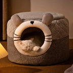 Cat Bed Pet Dog House Winter Cat Villa Sleep Kennel
