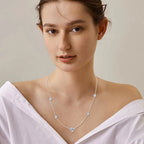 Bezel D Moissanite Pendant Necklace 925 Sterling Silver