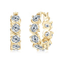 Anziw Jewelry Luxury 4.8CTW. 4mm Moissanite Earrings Hoops