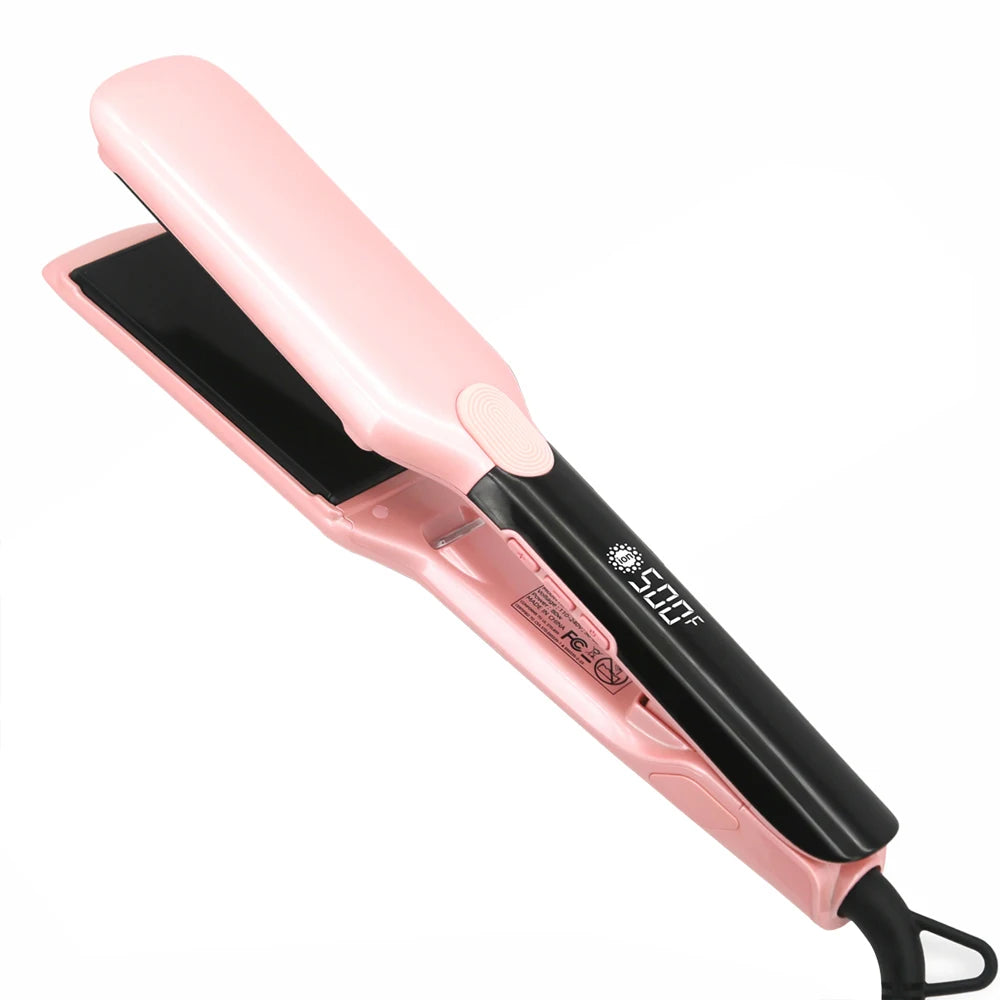 500°F Hair Straightener With Vibration Plasma Hair Flat Irons 260°C Ceramic Coating Plate Professional Salon Styling Tools