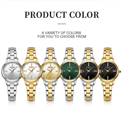 CURREN Original Quartz Watch for Women Fashion Elegant Ladies Watches Stainless Steel Waterproof Women's Wristwatch