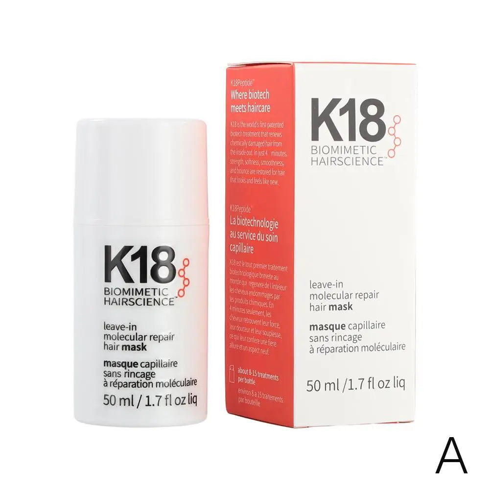 K18 Leave-In Molecular Repair Hair Mask Softens Restores Damaged Hair