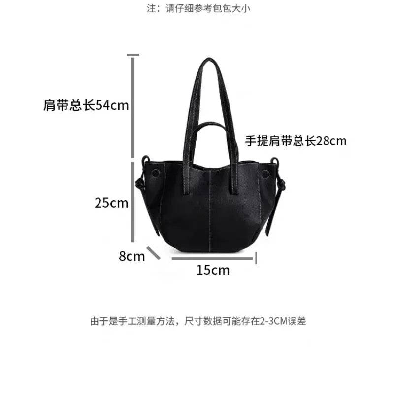 New2024 PU Leather Tote Large Capacity Women's Senior Sense Shoulder Underarm Bag tote bag large capacity handbags for women - Imbasat