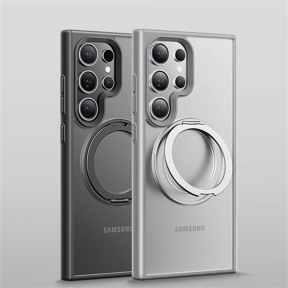 Ring Holder Magnetic Matte Case For Galaxy S25 Series