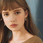 925 Silver 5mm Round Moissanite Four-leaf Earrings