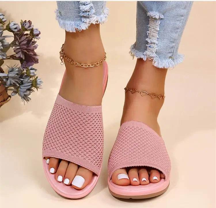 Sandals Women Elastic Force Summer Shoes Women Flat Sandals Casual Indoor Outdoor Slipper Summer Sandals For Beach Zapatos Mujer - Imbasat