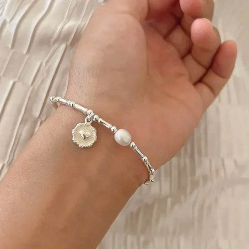 925 Sterling Silver Bracelet Partial Pearls Knots Bracelet for Women Simple Fashion Party Wedding Jewelry Girl Birthday Gifts - Imbasat