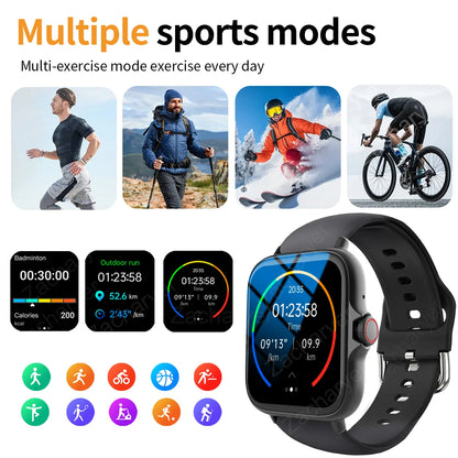 Outdoor sports smartwatch, wireless calling, information reminder, wallpaper change, men's and women's multifunctional sports wa