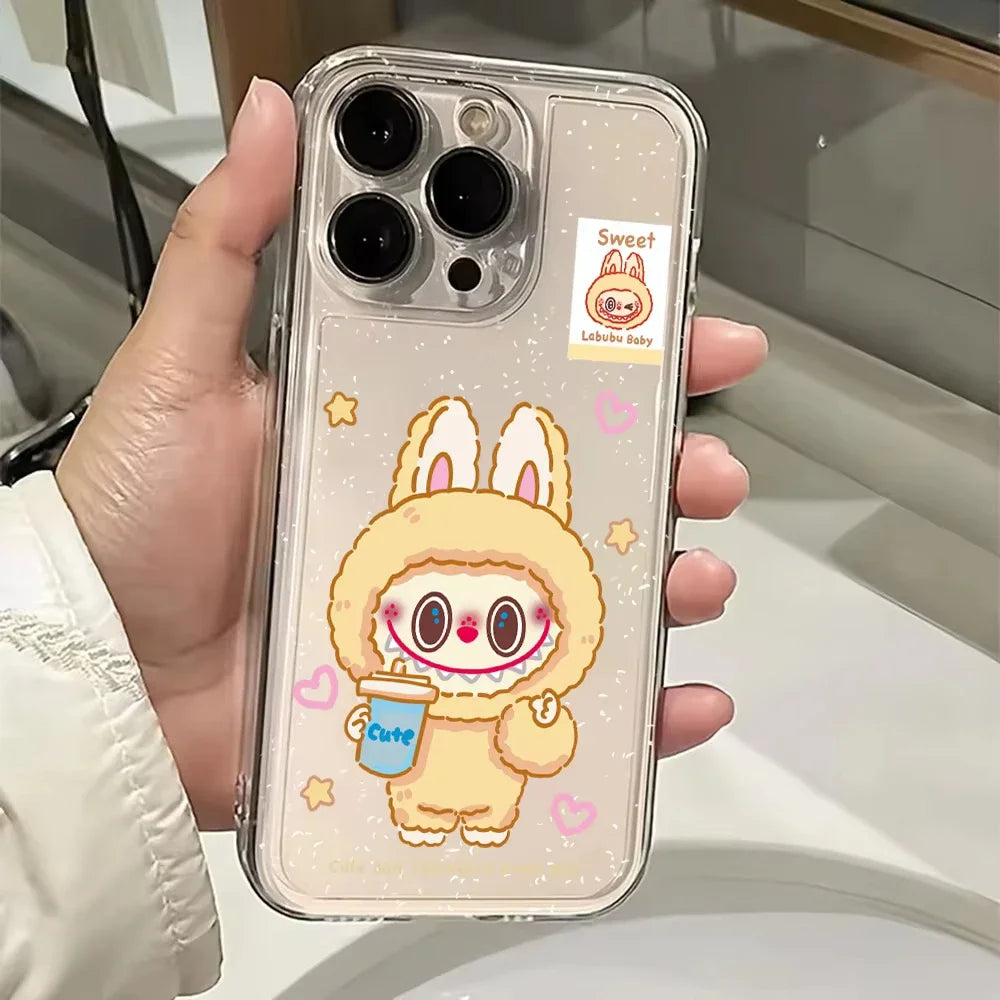 Lovely Cartoon Labubu Phone Cases For iPhone