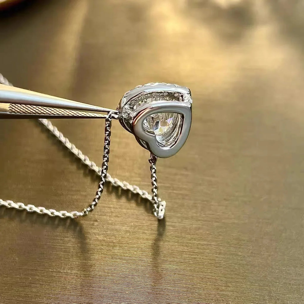 Vintage Zircon Flower Pearl Necklace