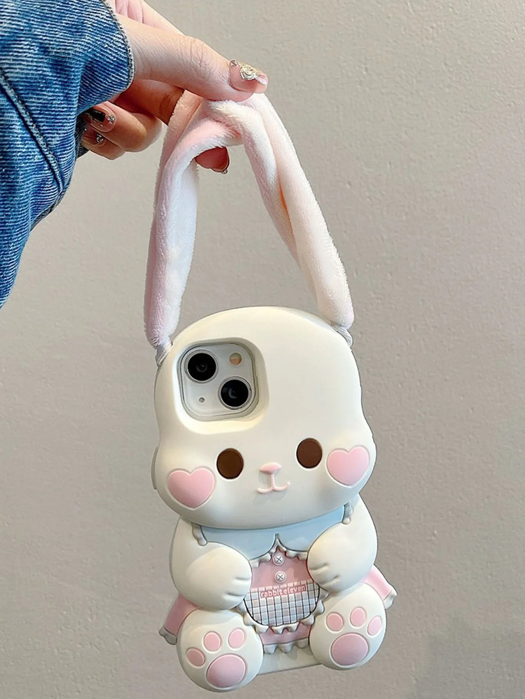 3D Plush Ear Rabbit Suitable For iPhone Cases