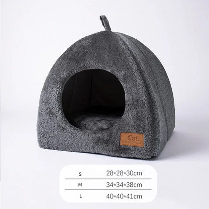 New Triangle Cat Nest Closed Cat House Pet Nest Warm and Thickened Deep Sleep Dog Nest Pet Supplies Closed Cat bed cat tents