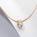 2.0 Carat Heart Shape Moissanite Pendant Silver 925