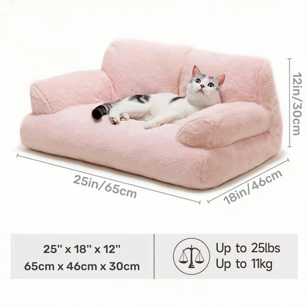 Pet Couch Bed Washable Cat Beds for Medium Small Dogs