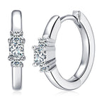 Moissanite Mini Hoops Earrings 925 Sterling Silver