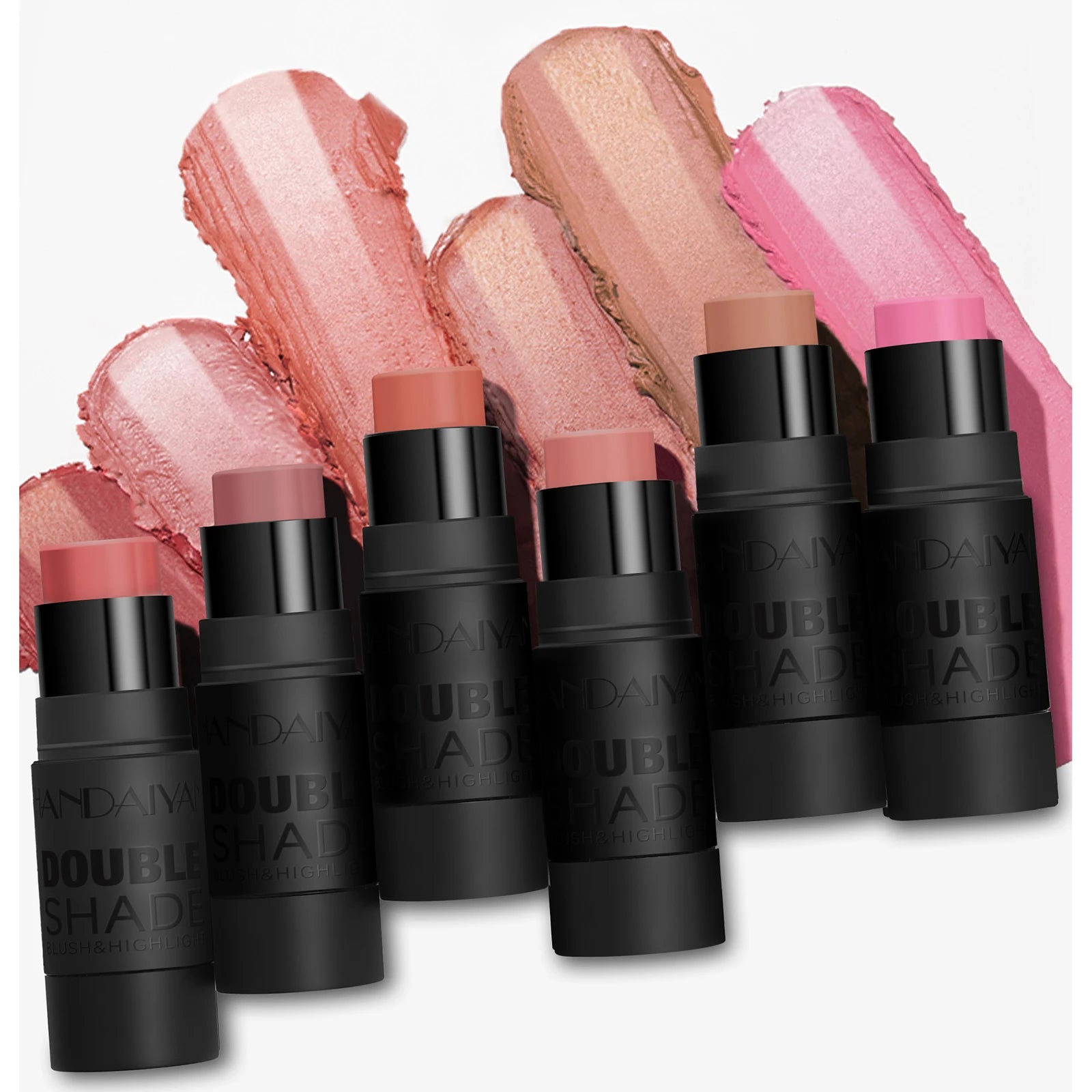 Handaiyan 2 In 1 Matte Glitter Face Blusher Smooth Cheek