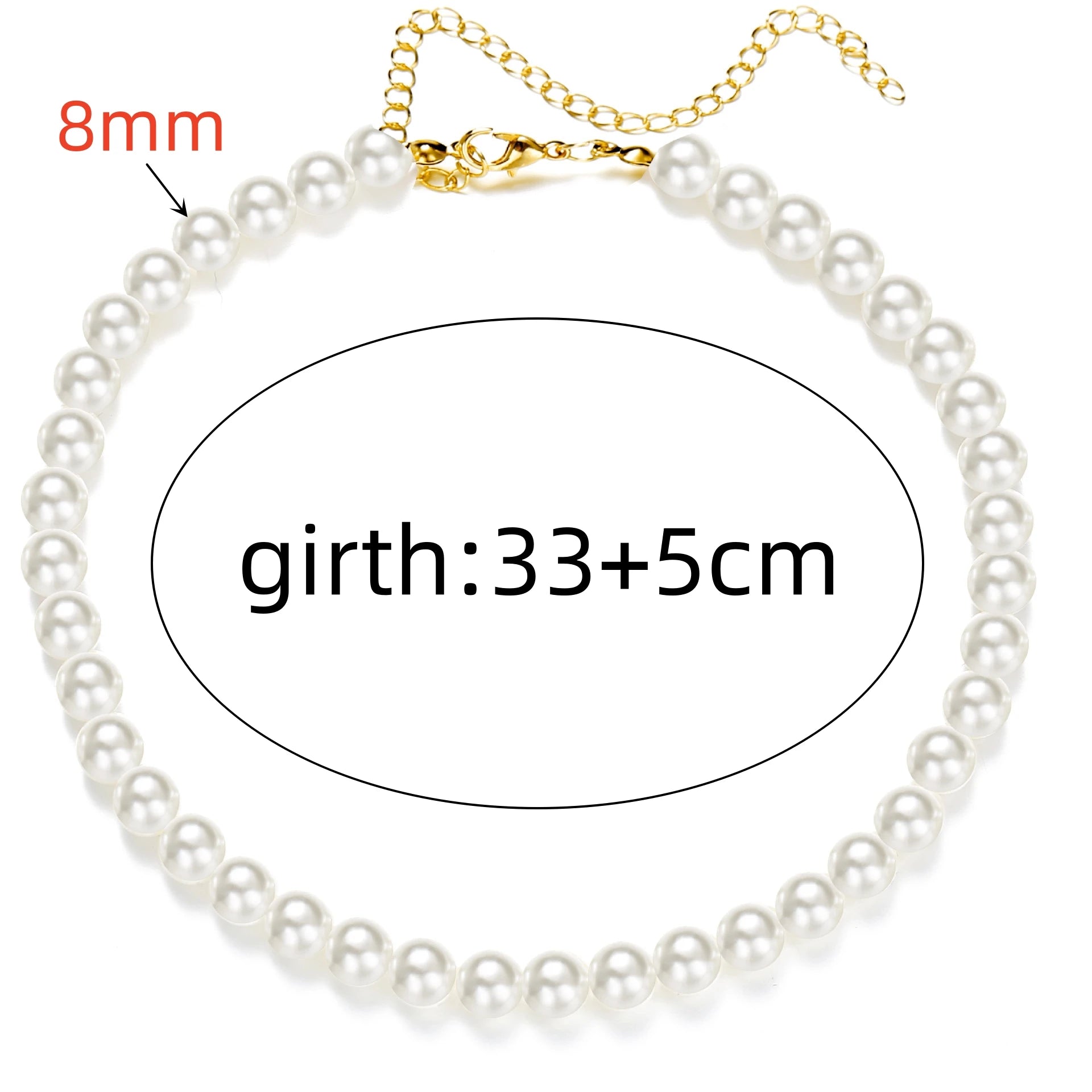 White Pearl Chokers Necklace
