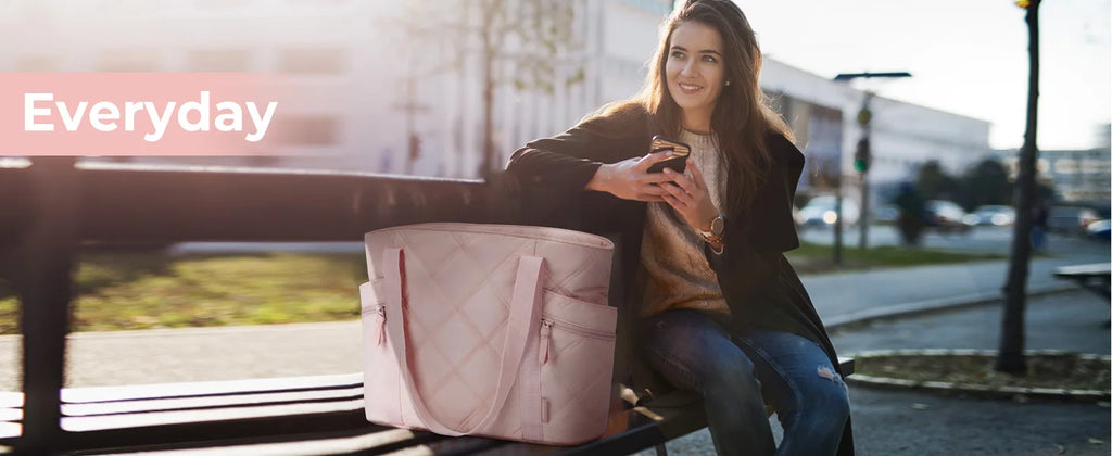 BAGSMART Tote Bag, Puffer Tote Bag