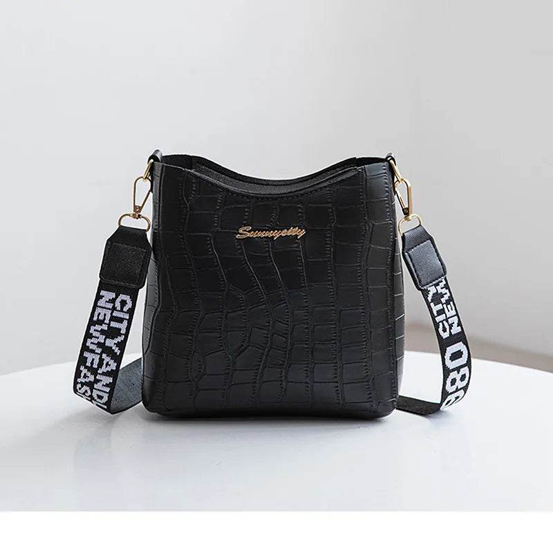 Women Crocodile Pu Leather Messenger Bags Large Capacity Women Bags Handbags Ladies Casual Totes Satchel Women Shoulder Bag - Imbasat