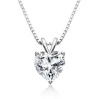 2.0 Carat Heart Shape Moissanite Pendant Silver 925