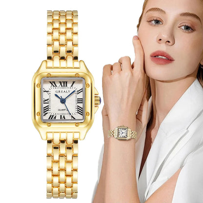 UTHAI Women Watch Light Luxury Brand Stainless Steel Ladies Fashion Quartz Watches Business Female Clock Bracelet Wristwatch