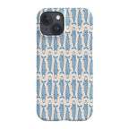 Mackerel Block Print iPhone Case Glossy Hard PC Cover