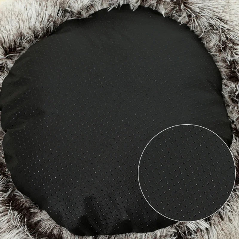 Winter Plush Pet Cat Bed Round