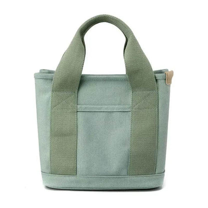 Small Bag with Zipper This Thousand Layer Bags Small Lady Single Shoulder Portable Thickened Canvas Mobile Phone Bucket Tote Bag