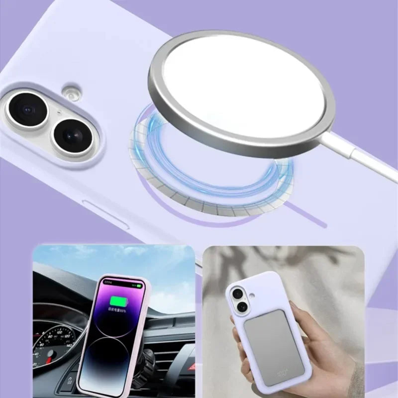 New Original Liquid Silicone Magsafe Case For iPhone 15 14 16 Plus 11 12 13 16 Pro Max Funda Magnetic Wireless Charge Soft Cover