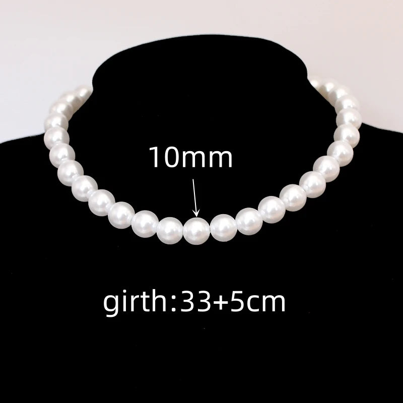 White Pearl Chokers Necklace