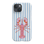 Lobster on Stripes iPhone Case Glossy Hard PC Cover
