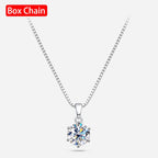 VVS1 Moissanite Pendant Necklace S925 Sterling Silver Plated 18K