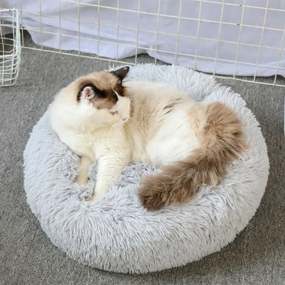 Super Soft Pet Cat Bed Plush Full Size Washable Calm Bed Donut Bed Comfortable Sleeping Artifact Suitable For All Kinds Of Cats