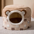 Cat Bed Pet Dog House Winter Cat Villa Sleep Kennel