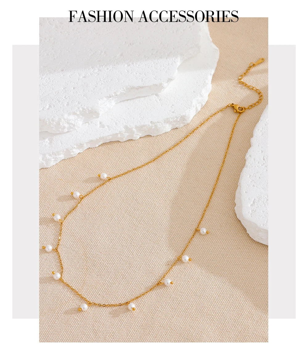 Yhpup Shell Pearls Handmade Necklace