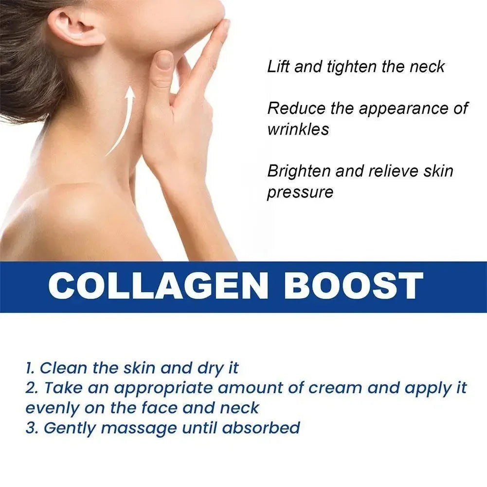 Hydrolyzed Collagen Neck Cream Face Lifting Firming Lightening Smoothing Care Lotion Moisturizer Neck