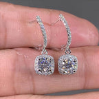 D Moissanite 3ct Earrings 925 Sterling Silver Original Certified Moissanite 1ct Hoop Drop Dangle Earrings 2ct Huggie for Women - Imbasat