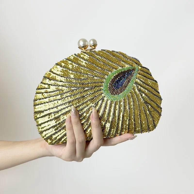 Evening Bags Luxury Lady Novelty Purses for Weddings Party Peacock Shape Design Party Clutches Blue Clutch Bag Women Handbags - Imbasat