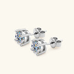 Moissanite Jewelry Set 18K Gold Plated Silver 925 Stud Earrings Pendant