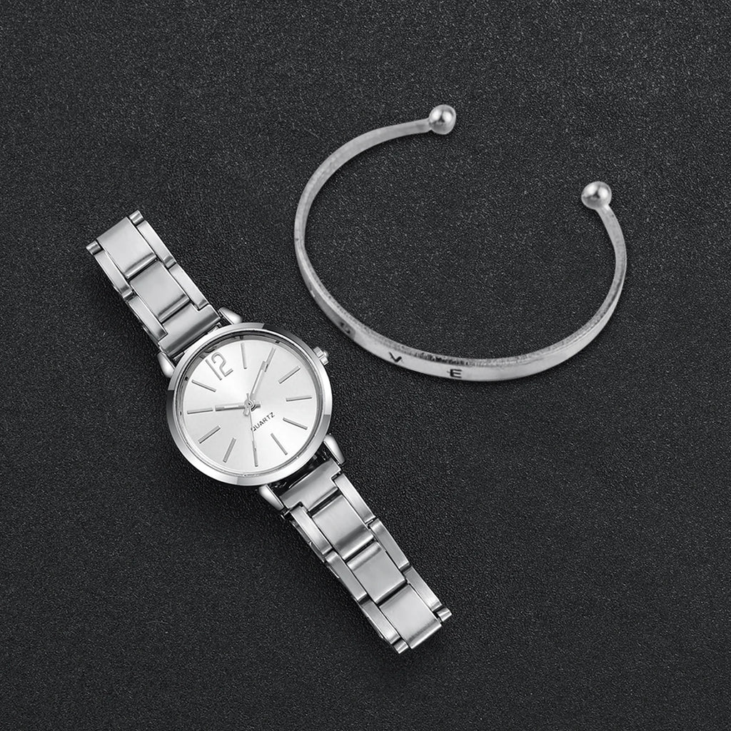 Casual Simple Steel Strap Quartz Watch