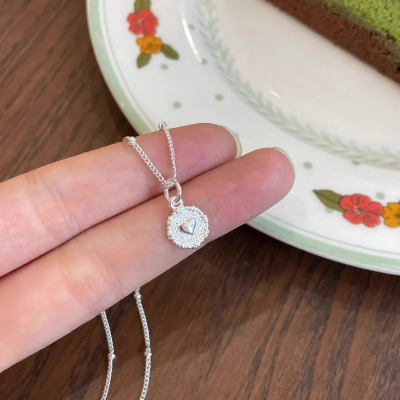 925 Silver Pearl Simple Elegant Thin Chain Pendant Necklace